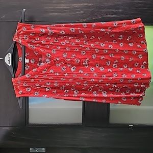 Sleeveless Top V neck 3 button collar